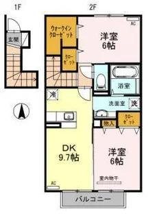 マール・ビビ B棟【2階】の間取り