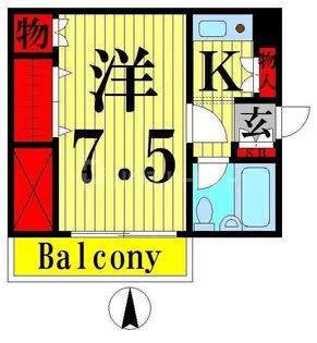 ドマーニ梅島【1階】の間取り