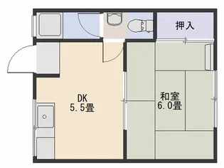 北桑マンション【2階】の間取り