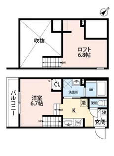 フォレット新大江【1階】の間取り