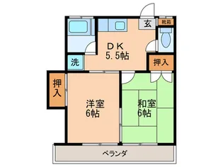 サンライズC【2階】の間取り