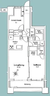 バースシティ横浜大通り公園【8階】の間取り