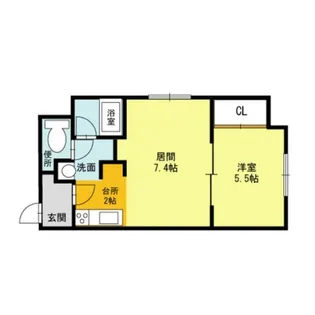 藤井ビル北17条【7階】の間取り