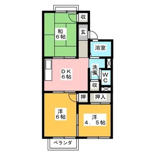 サトウハイツII【1階】の間取り