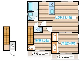 和島アパート【2階】の間取り