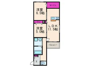 Grand・Cru芥川【1階】の間取り