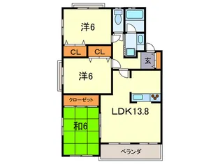 サントールVI【3階】の間取り