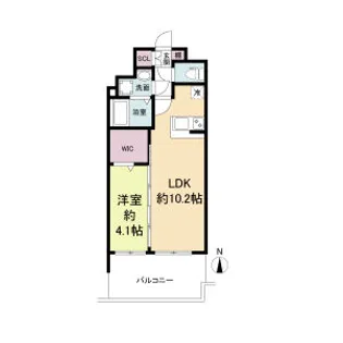 セレニテ堺筋本町プリエ【14階】の間取り