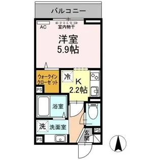 フラット・プラム【2階】の間取り