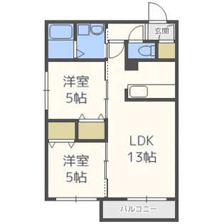 バーニーズブロン【2階】の間取り