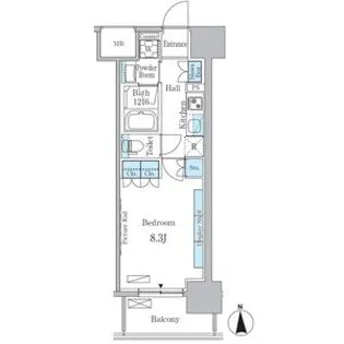 ヒヴィ・カーサ名駅西【14階】の間取り