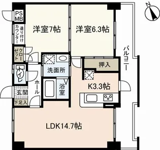 Sun Branch【3階】の間取り