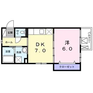 フェリスティ竹沢【1階】の間取り
