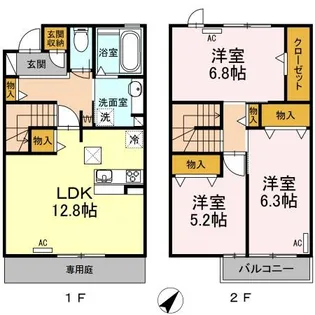 雅 雅【1階】の間取り