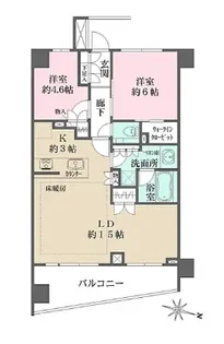 パークナード目黒【5階】の間取り