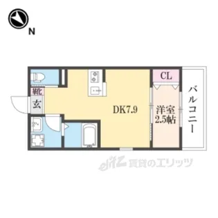 GAZELLENOAH尼崎尾浜1【1階】の間取り