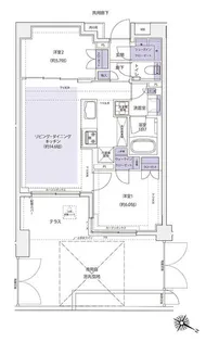 KDXレジデンス横濱紅葉坂【1階】の間取り