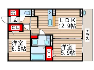 エ-ルパラストツヴァイ【1階】の間取り