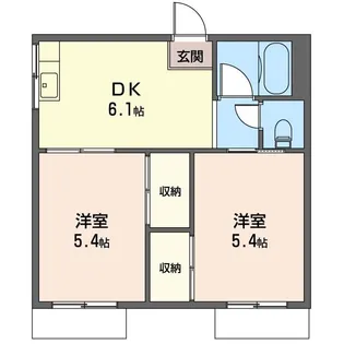 ヤシキハイツ【1階】の間取り