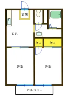 楠野ハイツ【2階】の間取り