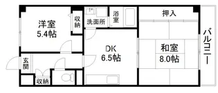 ルミエール沼田【2階】の間取り