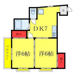 ユニバーサルマンション【2階】の間取り