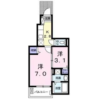 バロンドール【1階】の間取り