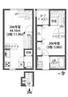 クラソ上北沢の間取り