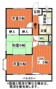 ナイスマンション八千代【1階】の間取り
