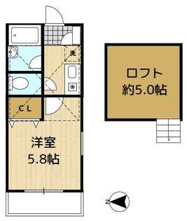 スタジオマム【2階】の間取り