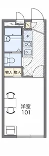 レオパレスビューテラス【2階】の間取り
