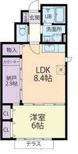 Sunny Flat(サニーフラット)【1階】の間取り