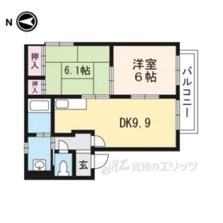 グリーン・スプリングB棟【1階】の間取り