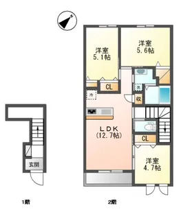 パームツリー【2階】の間取り