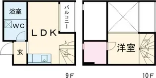 BAUWERK(バウベルク)【9階】の間取り