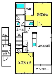 サンリット・ビラ 壱番館【2階】の間取り