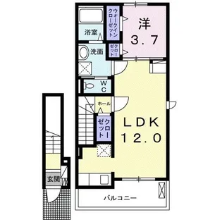 高岡ヒルズ A【2階】の間取り