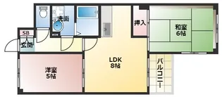 万代東マンション【1階】の間取り