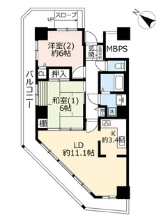 URココネ上福岡【11階】の間取り