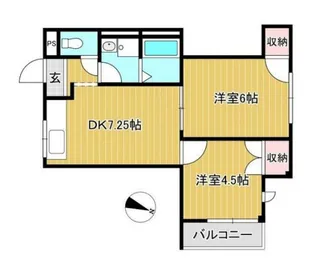 第2セジュールアキヤマ【2階】の間取り