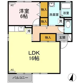 ハイツ田園 II B棟【2階】の間取り