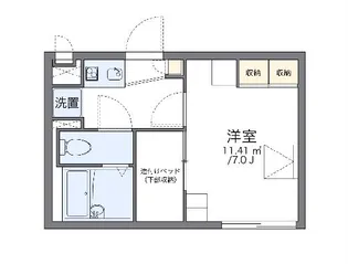 レオパレス翼II【1階】の間取り
