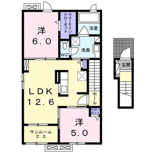 ロジュマン ココティエIII【2階】の間取り