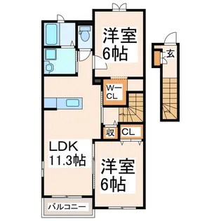 シャルム画図II番館 ABCDE【2階】の間取り