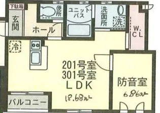 ポプラ倶楽部23【2階】の間取り