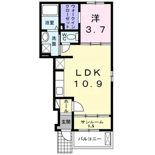 パインストリーム C【1階】の間取り