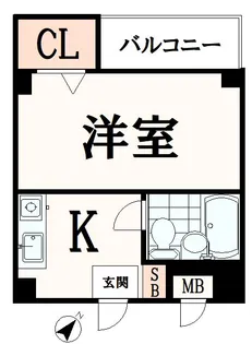 ベルヴィ八王子【1階】の間取り