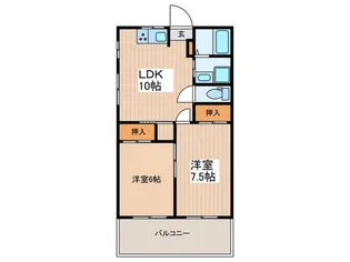 福島第2ハイツ【2階】の間取り