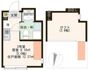 ハーモニーテラス青戸II【2階】の間取り