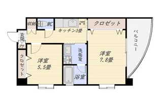 アミューパレスG【6階】の間取り